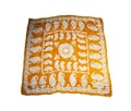 Turkish Oriental beautiful scarves with pictures of natural silk on a white background