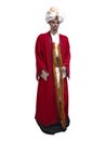 Turkish oriental costume on a mannequin isolated over white