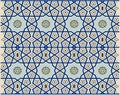 Turkish Ottoman style with blue, black, yellow tiles Royalty Free Stock Photo