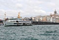 Turkish passenger Ferry traveling between Karakoy and Eminonu