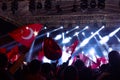 Turkish people celebrating the national holidays