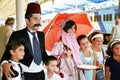 Turkish people greet the travellers