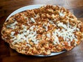 Turkish Pizza Lahmacun with Melted Cheese / Kasar Peyniri