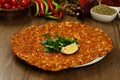 Turkish Pizza - Lahmacun Royalty Free Stock Photo