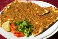 Turkish pizza - Lahmacun Royalty Free Stock Photo