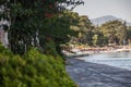 Turkish promenade in Marmaris in the evening Royalty Free Stock Photo