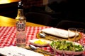 Turkish raki and roasted bonito fish on the table