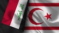 Turkish Republic of Northern Cyprus and Iraq Realistic Flag Ã¢â¬â Fabric Texture Illustration