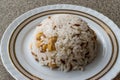 Turkish Rice with chickpea served with salt and pepper / Nohut Pilav.