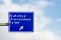 Turkish Road Signboard, Tepebasi district in Eskisehir / TURKEY