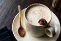 Turkish Salep or Sahlep with cinnamon sticks / Christmas Eggnog