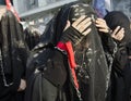 Turkish Shia girls takes part in an Ashura parade Royalty Free Stock Photo