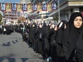 Turkish Shia girls takes part in an Ashura parade