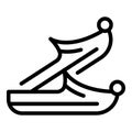 Turkish shoes icon, outline style