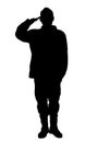 A turkish soldier silhouette Royalty Free Stock Photo