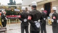 Turkish soldiers at the funeral of a Korean War veteran