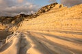 Turkish Staircase at sunset, Sicily, Italy Royalty Free Stock Photo