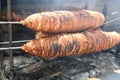 Turkish Street Food Kokorec made with sheep bowel