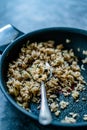 Turkish Stuffed Rice with Currants for Preparing Dolma in Pan with Spoon / Pilav or Pilaf