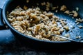 Turkish Stuffed Rice with Currants for Preparing Dolma in Pan with Spoon / Pilav or Pilaf