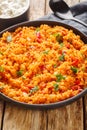 Turkish style bulgur pilaf is a classic hearty and healthy side dish close-up in a bowl. Vertical Royalty Free Stock Photo