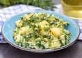 Turkish style food potato salad, potatoes salad