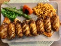 Turkish Style Spicy Chicken Wings Kebab / Kebap served at Restaurant.