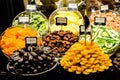 Turkish sweets displayed in Grand bazaar, Istanbul, Turkey Royalty Free Stock Photo