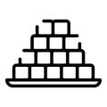 Turkish sweets icon, outline style