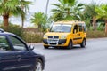 Turkish Taxi drives on a street