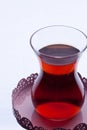 A Turkish tea glass of black tea Royalty Free Stock Photo