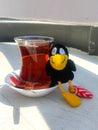 Turkish tea glass in Istanbul Royalty Free Stock Photo