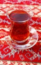 Turkish tea in traditional glass cup Royalty Free Stock Photo