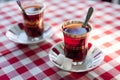 Turkish tea in traditional teacups