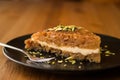 Turkish Traditional Dessert Ekmek Kadayifi / Bread Pudding Royalty Free Stock Photo