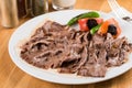 Turkish Traditional iskender kebap or doner kebab Royalty Free Stock Photo