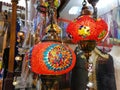 Turkish traditional lantern in dubai old souk Royalty Free Stock Photo