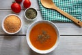 Turkish traditional tarhana soup in bowl Royalty Free Stock Photo