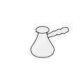 Turkish turka coffee thin line icon. Turkish turka coffee linear outline icon Royalty Free Stock Photo