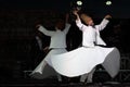 The Turkish whirling dancers or Sufi whirling dancers at Spirito Del Pianeta