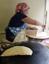 Turkish woman cooking pastry