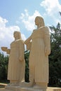 Turkish Women sculpture located at the entrance of the Road of Lions Ankara - side view