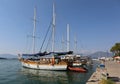 Turkish Wooden Tour Boats docked at Fethiye Port