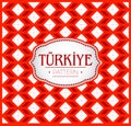 Turkiye pattern, Background texture and emblem with the colors of the flag of Turkey