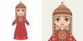 Turkmen girl in national costume