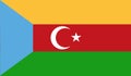 Turkmen Sahra flag vector icon Royalty Free Stock Photo