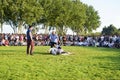 Turkmen wrestling in Istanbul Royalty Free Stock Photo