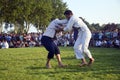 Turkmen wrestling in Istanbul Royalty Free Stock Photo