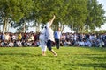 Turkmen wrestling in Istanbul Royalty Free Stock Photo