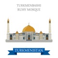 Turkmenbashi Ruhy Mosque in Ashgabat Turkmenistan attraction Royalty Free Stock Photo